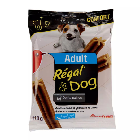 ADULT FRIANDISES RÉGAL'DOG DENTS SAINES POUR CHIEN 110G. Dakar Express : le service de livraison qui vous permet de gagner du temps. Vos colis sont livrés en un rien de temps !