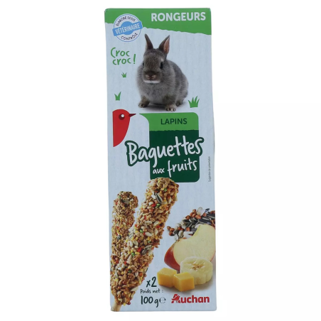 BAGUETTES AUX FRUITS POUR LAPINS NAINS 2X100G. Faites confiance à Dakar Express pour vos livraisons à Dakar. Nous mettons tout en œuvre pour vous satisfaire.