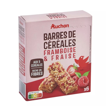 BARRES DE CÉRÉALES FRAMBOISE ET FRAISE 6 PIÈCES 108G. Profitez d'un service de livraison express à Dakar avec Dakar Express. Votre colis est en bonnes mains avec nous !