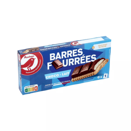 BARRES FOURRÉES BISCUITS AU CHOCOLAT ET LAIT 6 BISCUITS 125G. Dakar Express, le service de livraison qui allie rapidité et efficacité. Vos colis sont entre de bonnes mains.