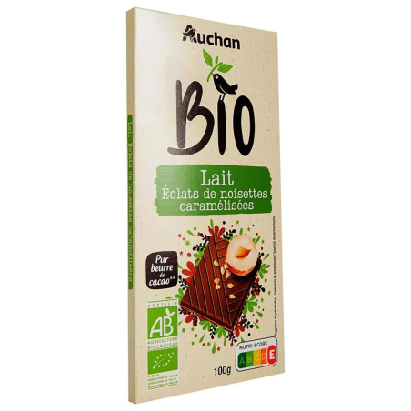 BIO TABLETTE DE CHOCOLAT AU LAIT ET ÉCLATS DE NOISETTES CARAMELS. Pour vos envois à Dakar, choisissez Dakar Express. Nous garantissons une livraison rapide et sécurisée.