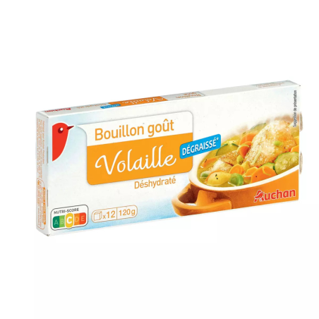 BOUILLON CUBE GOÛT VOLAILLE DÉGRAISSÉ 12 CUBES 120G. À Dakar, Dakar Express est le spécialiste de la livraison express. Nous nous engageons à vous livrer dans les délais les plus courts.