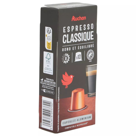 CAPSULES DE CAFÉ ESPRESSO CLASSICO INTENSITÉ 8 COMPATIBLE NESPRESSO 10 CA. À Dakar, Dakar Express est là pour vous livrer vos colis avec rapidité et soin. Votre satisfaction est notre priorité !