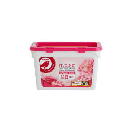 CAPSULES DE LESSIVE 2 EN 1 PIVOINE PARFUM LONGUE DURÉE 20 LAVAGES 20 CAPS. Profitez d'un service de livraison express à Dakar avec Dakar Express. Votre colis est en bonnes mains avec nous !