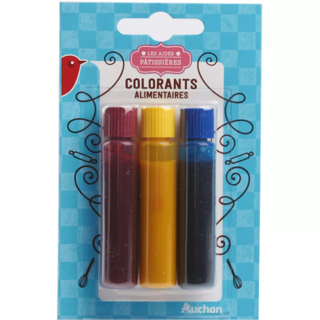 COLORANTS ALIMENTAIRES 3 COULEURS  3X6ML. Dakar Express, le service de livraison qui vous permet de gagner du temps. Vos colis sont livrés en un rien de temps !