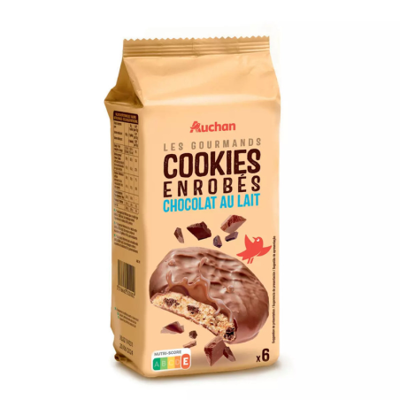 COOKIES ENROBÉS DE CHOCOLAT AU LAIT 6 PIÈCES 180G. Profitez d'un service de livraison express à Dakar avec Dakar Express. Votre colis est en bonnes mains avec nous !