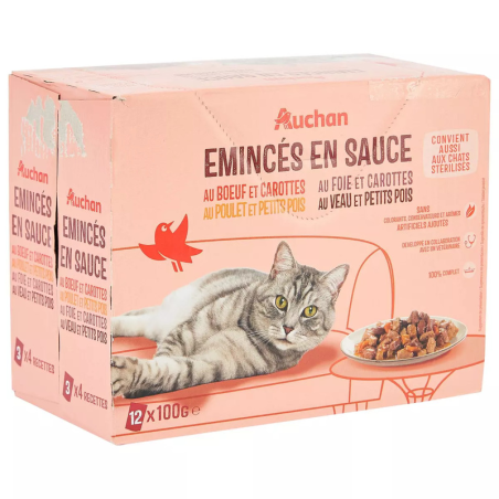 ÉMINCÉS EN SAUCE À LA VIANDE POUR CHAT 12X100G. Faites confiance à Dakar Express pour vos livraisons à Dakar. Nous mettons tout en œuvre pour vous satisfaire.