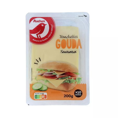 GOUDA TRANCHES 200G. Dakar Express, votre allié pour des livraisons rapides et sécurisées dans toute la ville. Nous nous adaptamos à vos besoins.