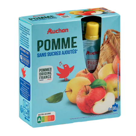 GOURDES POMME NATURE SANS SUCRES AJOUTÉS SANS CONSERVATEUR 4X90G. Pour vos envois à Dakar, choisissez Dakar Express. Nous garantissons une livraison rapide et sécurisée.