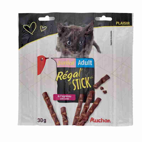 JUNIOR-ADULT FRIANDISES RÉGAL'STICK À L'AGNEAU POUR CHATON-CHAT 30G. Profitez d'un service de livraison express à Dakar avec Dakar Express. Votre colis est en bonnes mains avec nous !