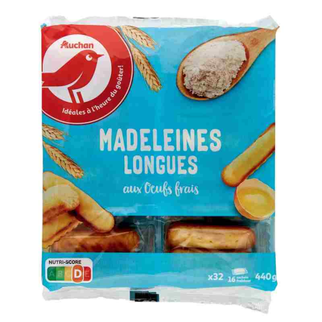 MADELEINES LONGUES AUX ŒUFS FRAIS 16X2 MADELEINES 440G. Profitez d'un service de livraison express à Dakar avec Dakar Express. Votre colis est en bonnes mains avec nous !