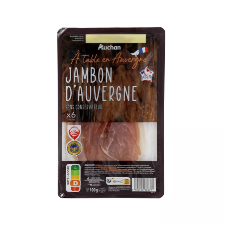 MMM! JAMBON D'AUVERGNE IGP 6 TRANCHES 100G. Profitez d'un service de livraison express à Dakar avec Dakar Express. Votre colis est en bonnes mains avec nous !