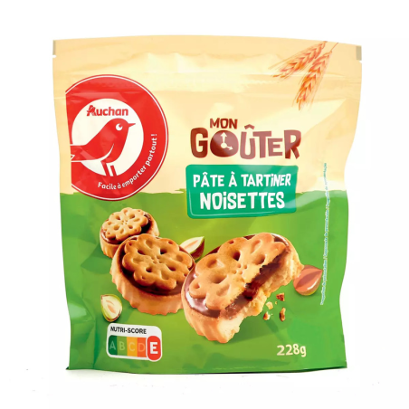 MON GOÛTER BISCUITS FOURRÉS À LA PÂTE À TARTINER NOISETTES 228G. Dakar Express, le service de livraison qui met un point d'honneur à la qualité. Vos colis sont entre de bonnes mains.