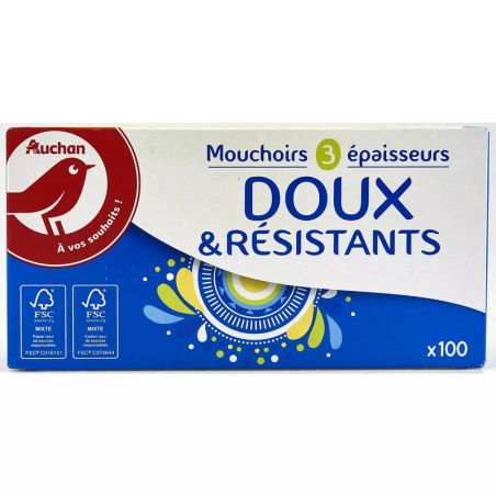 MOUCHOIRS DOUX ET RÉSISTANTS 3 ÉPAISSEURS BOITE 100 MOUCHOIRS. Dakar Express, le service de livraison qui vous permet de vous concentrer sur l'essentiel. Nous nous chargeons du reste.