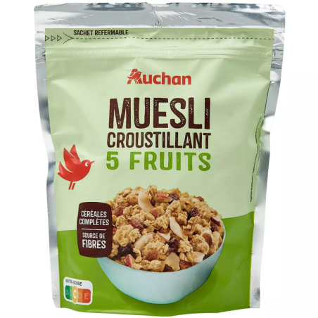 MUESLI CROUSTILLANT 5 FRUITS 450G. Dakar Express, votre partenaire de confiance pour des livraisons rapides et sécurisées à Dakar. Nous mettons tout en œuvre pour vous garantir une livraison fiable et efficace.