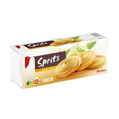 SPRITS, BISCUITS SABLÉS AU BEURRE 12 BISCUITS 250G. Dakar Express, le service de livraison qui allie rapidité et fiabilité. Faites confiance à nos équipes pour vos envois.