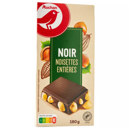 TABLETTE CHOCOLAT NOIR AUX NOISETTES ENTIÈRES TORRÉFIÉES 180G. À Dakar, Dakar Express est le spécialiste de la livraison express. Nous nous engageons à vous livrer dans les délais les plus courts.