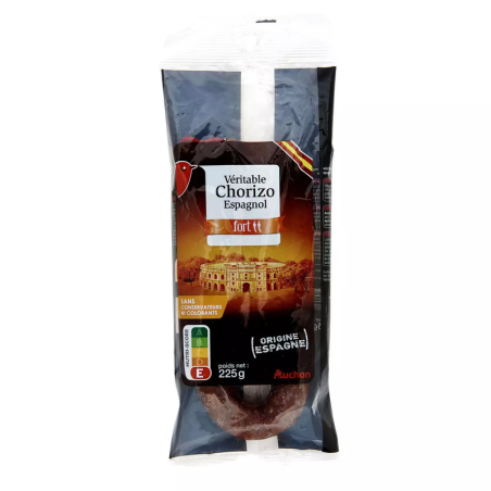 VÉRITABLE CHORIZO ESPAGNOL FORT QUALITÉ SUPÉRIEURE 225G. Pour vos envois à Dakar, choisissez Dakar Express. Nous garantissons une livraison rapide et sécurisée.