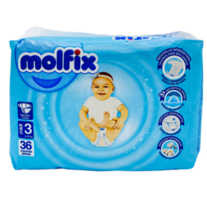 MOLFIX COUCHES BÉBÉ 4-9 KG TAILLE 3 MIDI X36. Dakar Express, la référence en matière de livraison rapide à Dakar. Nous nous occupons de vos colis avec soin et efficacité.