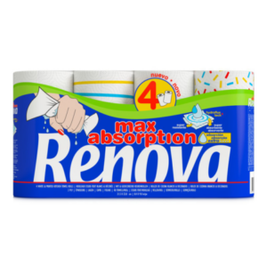 RENOVA ESSUIE-TOUT MAXI ABSORPTION BLANC ET DÉCORÉ X4 ROULEAUX. Dakar Express, le service de livraison qui allie rapidité et efficacité. Vos colis sont entre de bonnes mains.