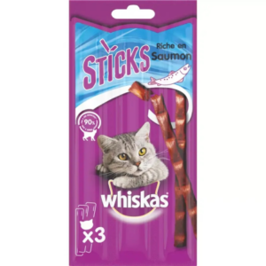 STICKS SAUMON WHISKAS 3X6GR. Faites confiance à Dakar Express pour vos livraisons à Dakar. Nous mettons tout en œuvre pour vous satisfaire.