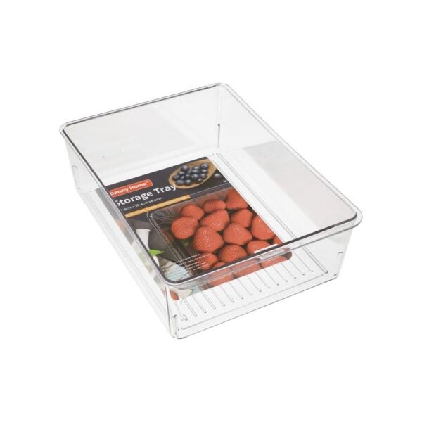 Plastique en plastique transpassible Rectangulaire Rectangular Rangement Bac de cuisine 278cm 378g