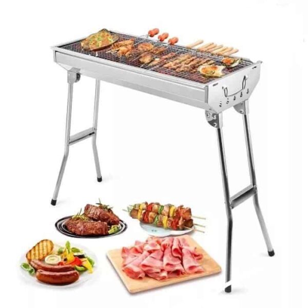 Barbecue A Charbon De Bois En Acier Inoxydable Pliable