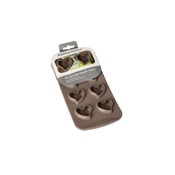 Brown 3d 8 Ice Cube Maker Maker en forme de cœur 212cm