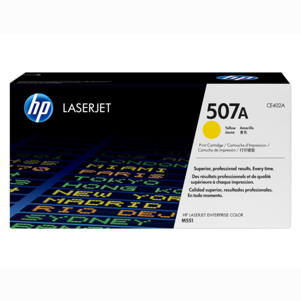 Cartouche HP 507A toner LaserJet Jaune N.O