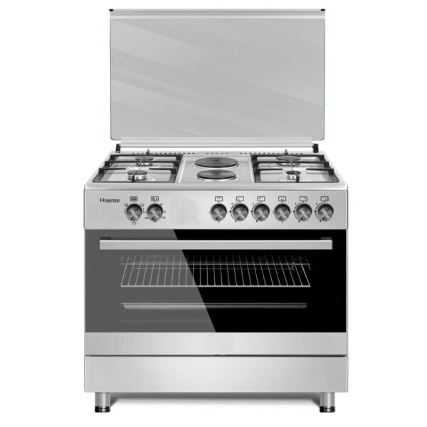 Cuisiniere HISENSE 4 Feux a Gaz 2 Fuex Electrique 90X60 HF942GEES