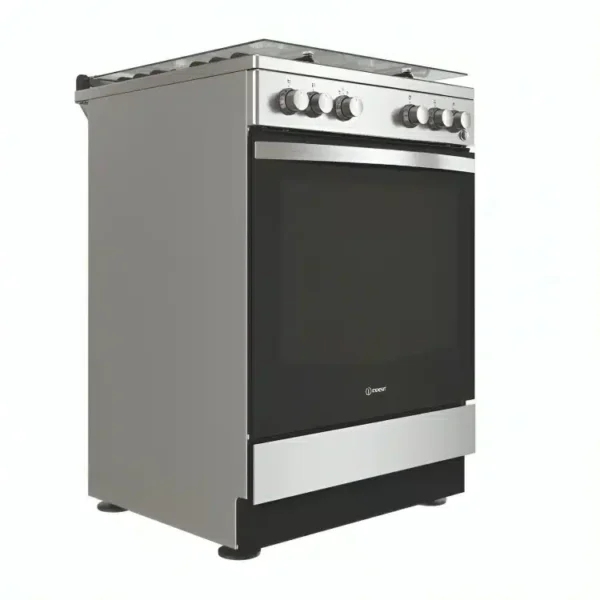 Cuisinière Indesit 4 Feux à Gaz 60X60 Four à Gaz Gris IS67G1PCX/MEA