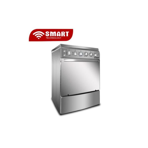 Cuisinière smart technology 4 feux 100% inox 60x60 automatique Stc-6060C