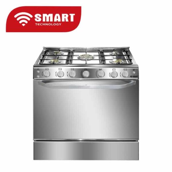 Cuisinière smart technology 5 feux automatique inox 80x60 STc-8060C