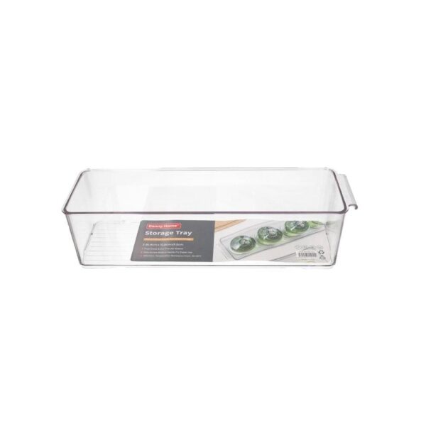 Clear Plastic Plastic Rectangular Refrigerator Boîte de rangement S 364cm 384G