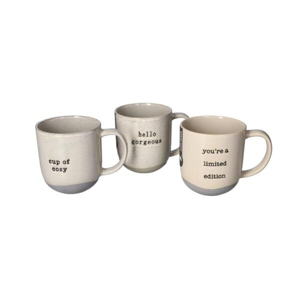 Ensemble de tasse à café cité en céramique 3pcs 13cm