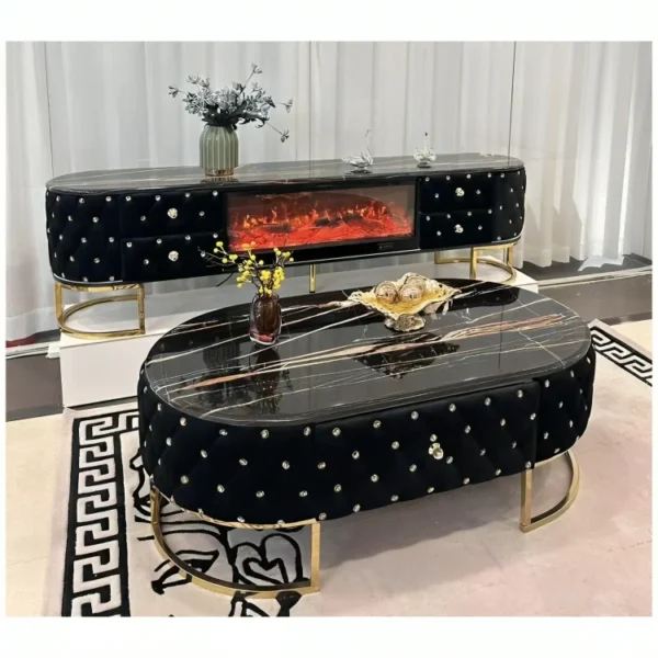 Ensemble Table 2 Pieces 8899 +¨Table tv 8899F noir