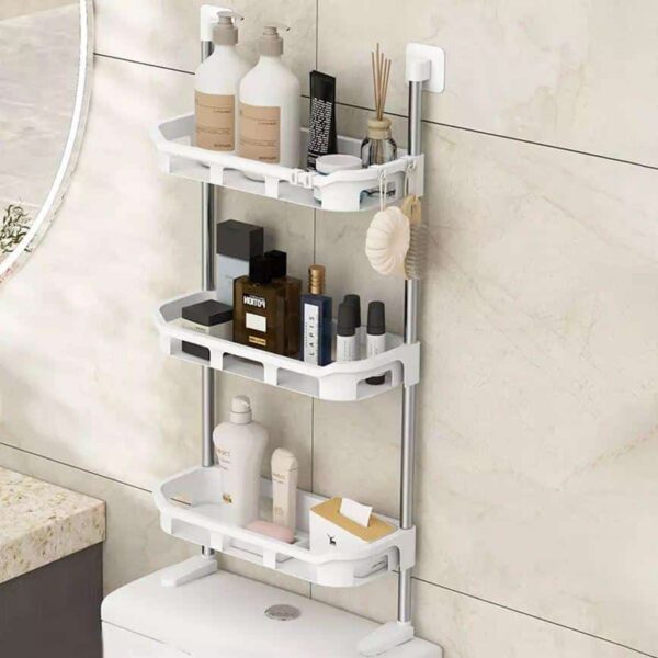 Etagere de Rangement Multifonctionnelle 3 Niveaux avec Pied de Soutien