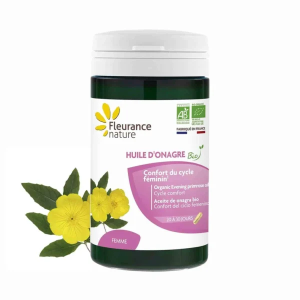 FLEURANCE NATURE HUILE D'ONAGRE BIO CONFORT OPTIMAL MENSTRUATION 60 GÉLULES