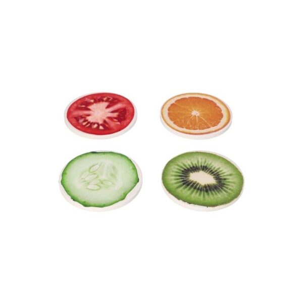 Veggies assorties blanches Couctes imprimés de fruits 101cm 4pcs