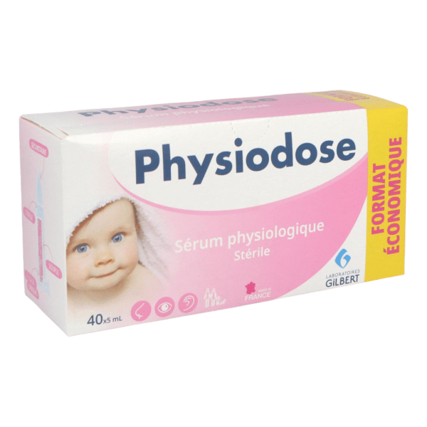 GILBERT PHYSIODOSE SÉRUM PHYSIOLOGIQUE STÉRILE 40 X 5ML