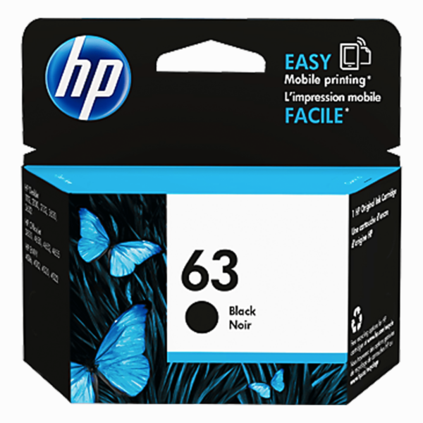 HP 63 Cartouche d'encre Noire authentique