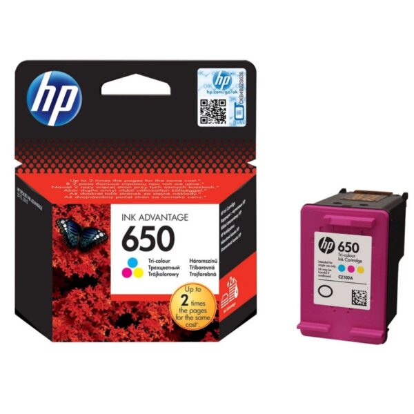 HP 650 Color Cartouche d'Encre Authentique