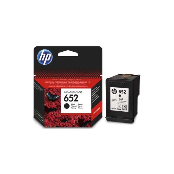 HP 652 Black Cartouche d'Encre Authentique