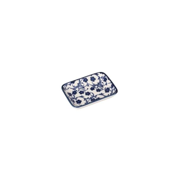 Navy de porcelaine florale en forme de rectangulaire de la Marine blanche 97cm