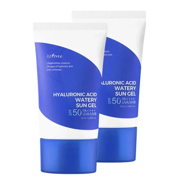 ISNTREE GEL SOLAIRE À L'ACIDE HYALURONIQUE SPF50+ 2X50 ML