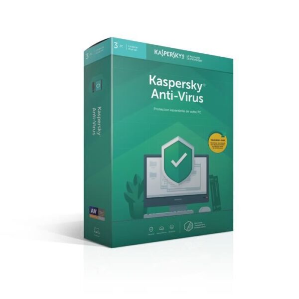 Kaspersky Antivirus - 3 Utilisateurs - 1 an (CD)