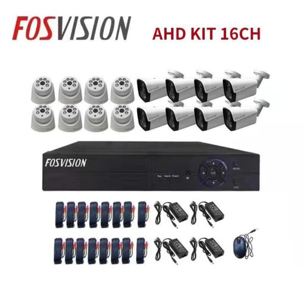 Kit Video Surveillance FOSVISION 16 Cameras en Couleur