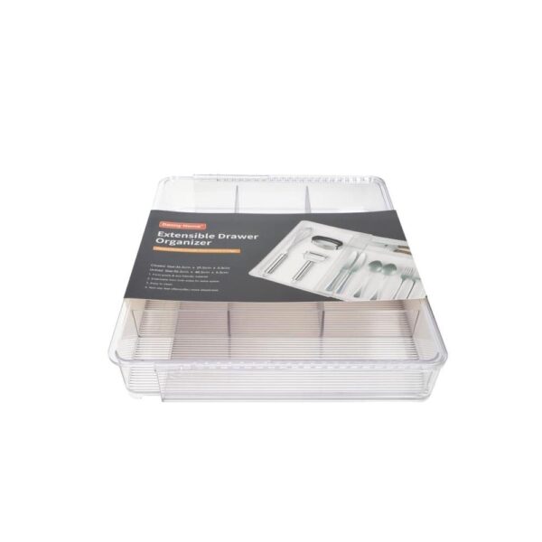 Couvoirs rectangulaires en plastique clair Organisateur de tiroir extensible en plastique Plastic 365cm 1152g