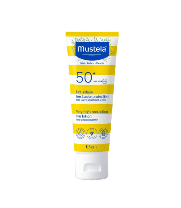 MUSTELA BÉBÉ - LAIT SOLAIRE TRÈS HAUTE PROTECTION SPF50+, 40ML