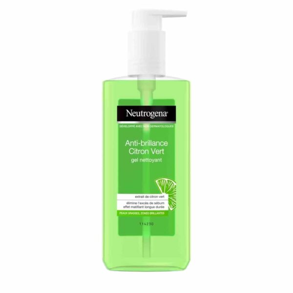 NEUTROGENA ANTI-BRILLANCE CITRON VERT : GEL NETTOYANT MATIFIANT 200ML